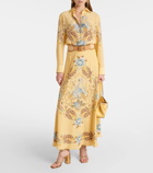 Etro Floral silk maxi skirt