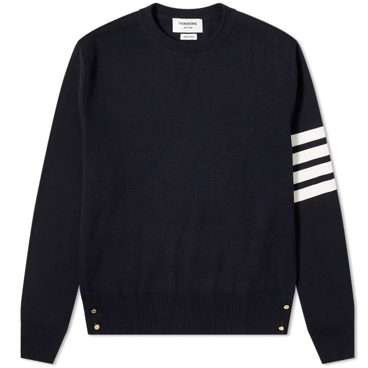 Photo: Thom Browne Milano Four Bar Stripe Crew Knit