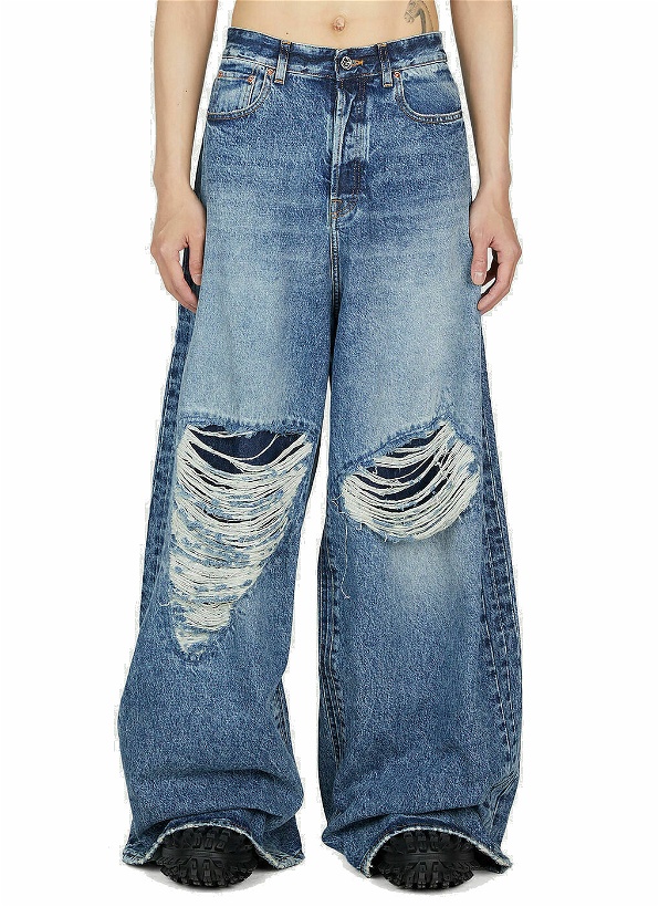 Photo: VETEMENTS Distressed Baggy Jeans male Blue