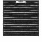 Tekla Fabrics Wash Cloth in Black Stripes