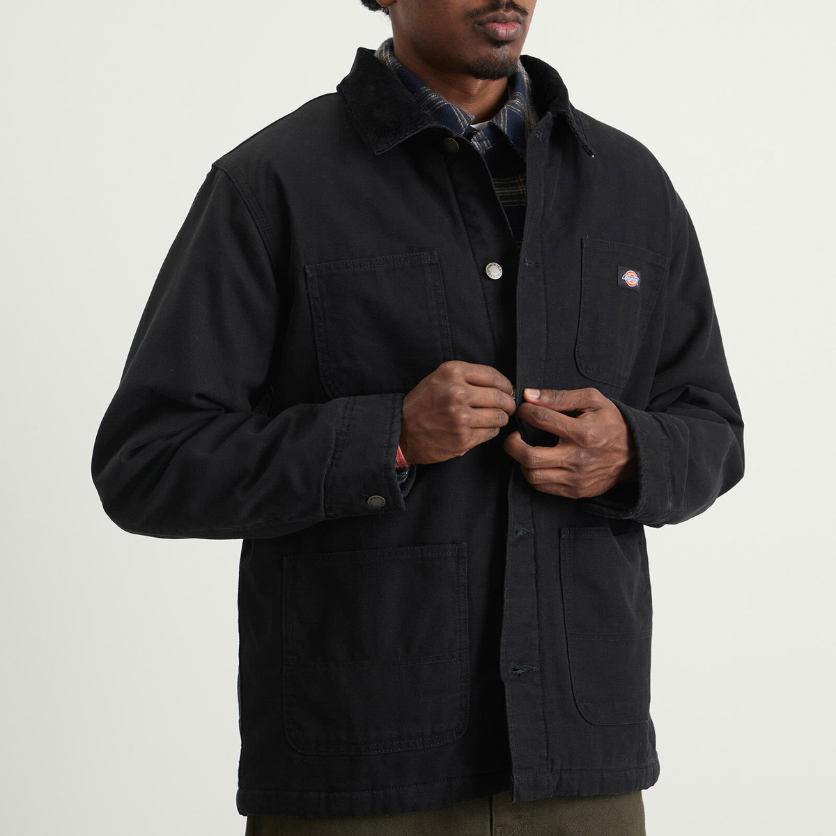 Dickies Men's Lined Canvas Chore Jacket in Black