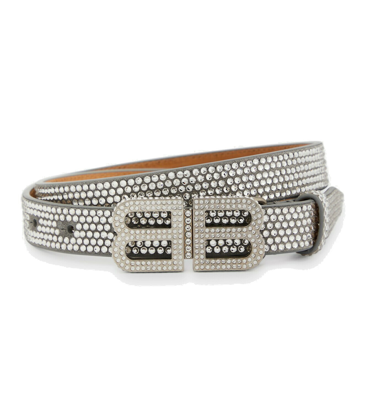 Balenciaga - BB Hourglass thin embellished belt Balenciaga
