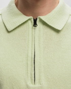Stone Island Pullover Raw Hand Cotton Green - Mens - Half Zips
