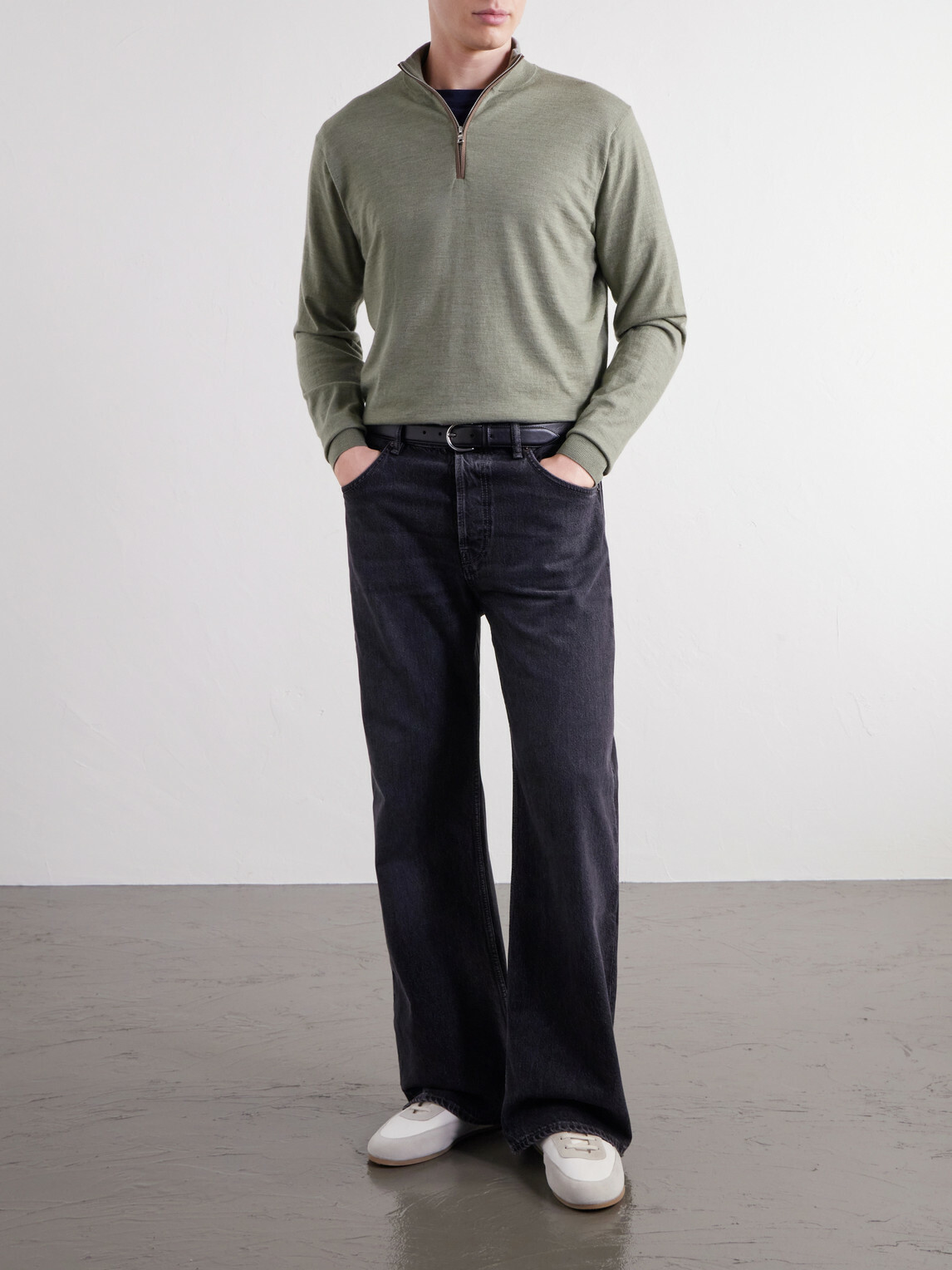 Peter Millar - Excursionist Merino Wool-Blend Jersey Half-Zip Sweater - Green