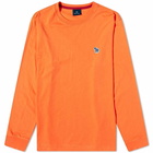 Paul Smith Men's Long Sleeve Zebra Logo T-Shirt in Orange