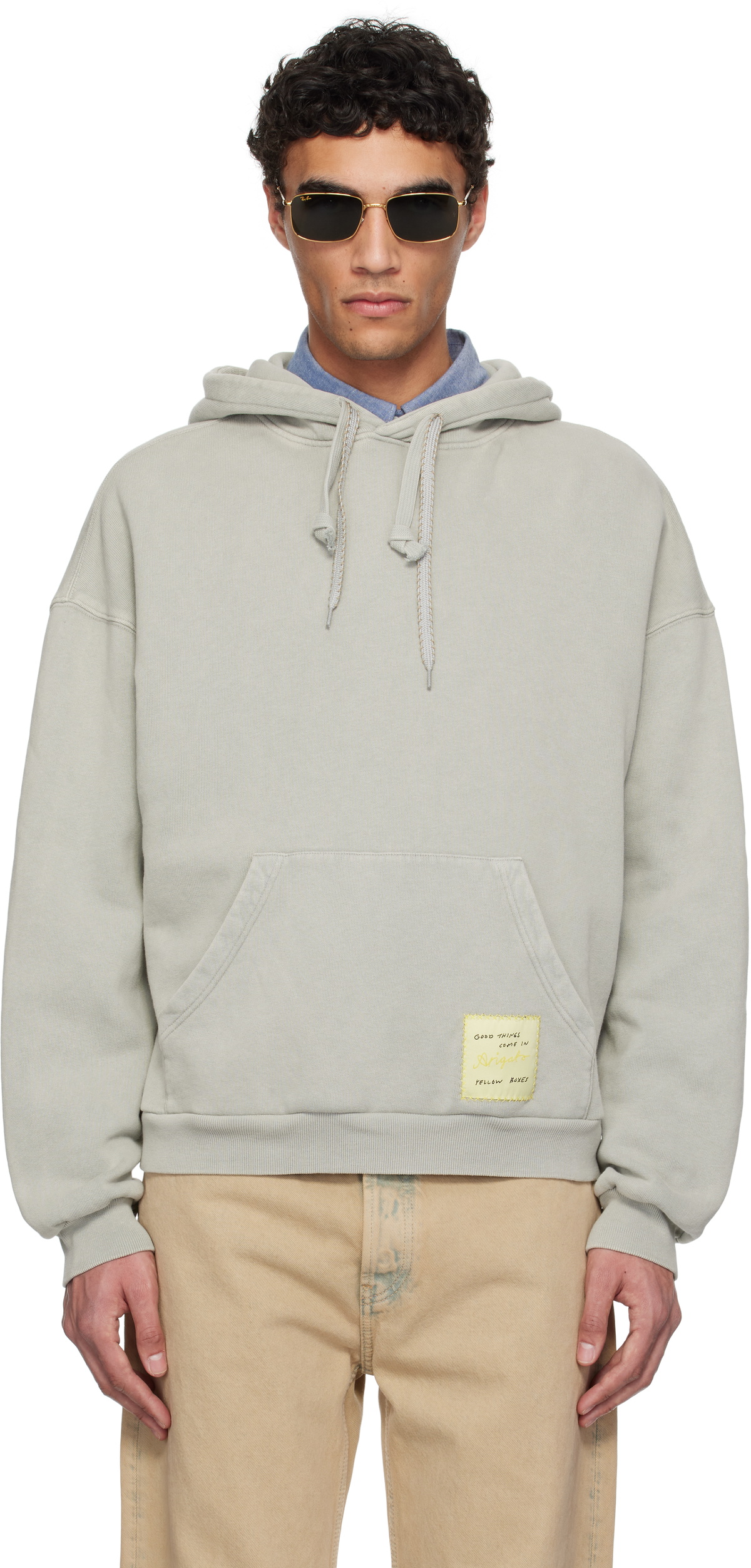 Axel Arigato Gray Link Zip-Up Hoodie Axel Arigato Axel Arigato Gray Link Zip-Up Hoodie Axel Arigato