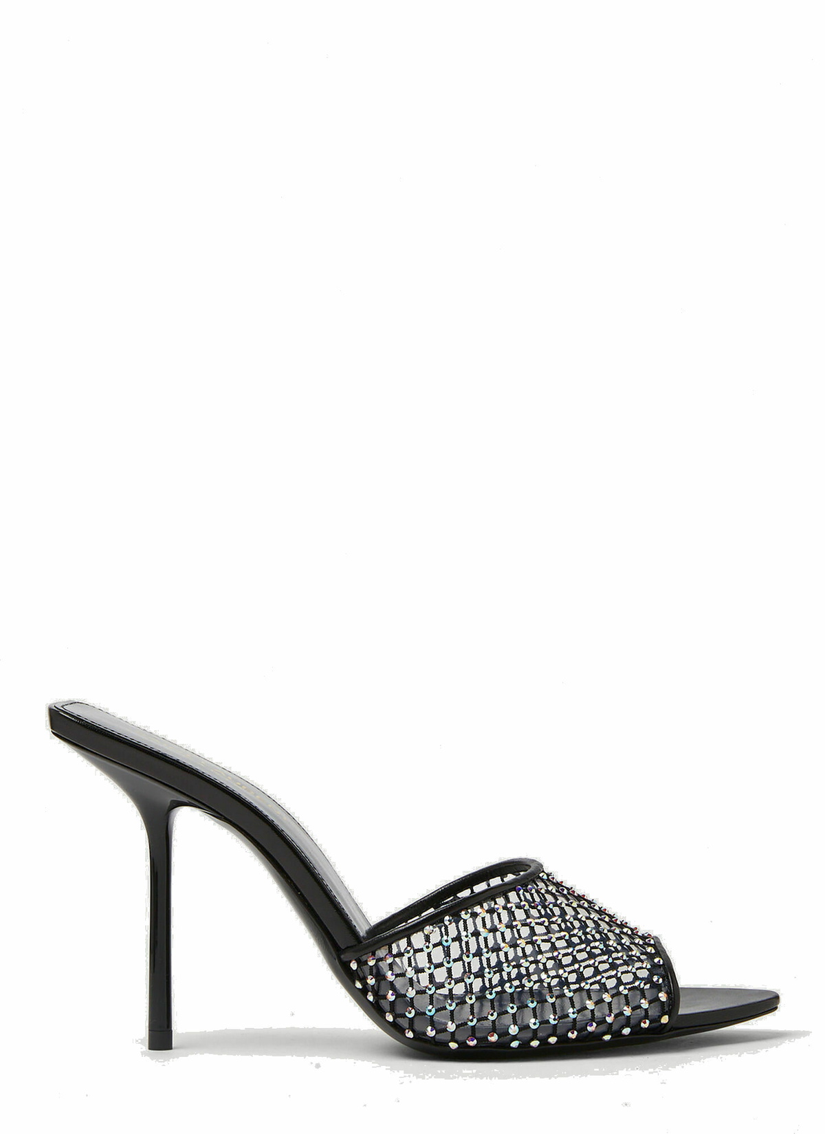 Luz Embellished Heeled Mules in Black Saint Laurent