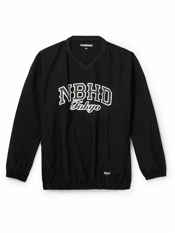 Photo: Neighborhood - Logo-Print SHELTECH Sweatshirt - Black