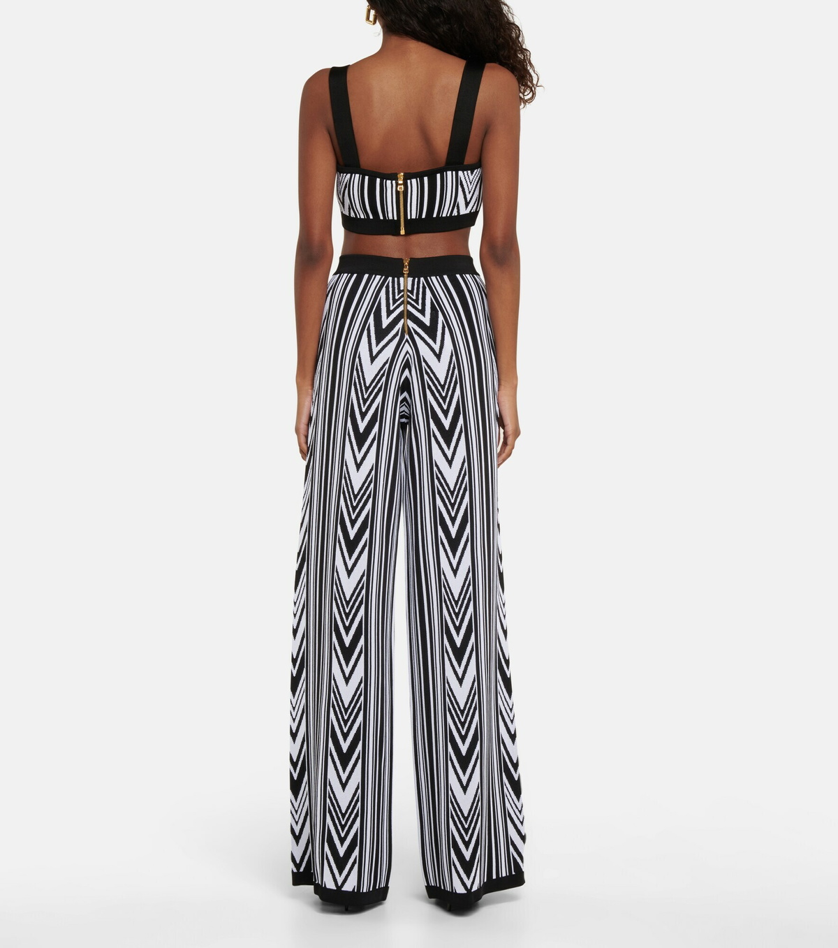 Balmain - Intarsia knit bralette