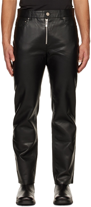 Photo: Han Kjobenhavn Black Tapered Zip Faux-Leather Pants