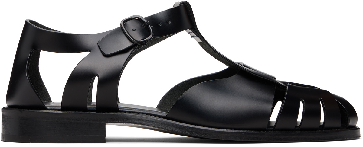 HEREU Black Pesca Sandals