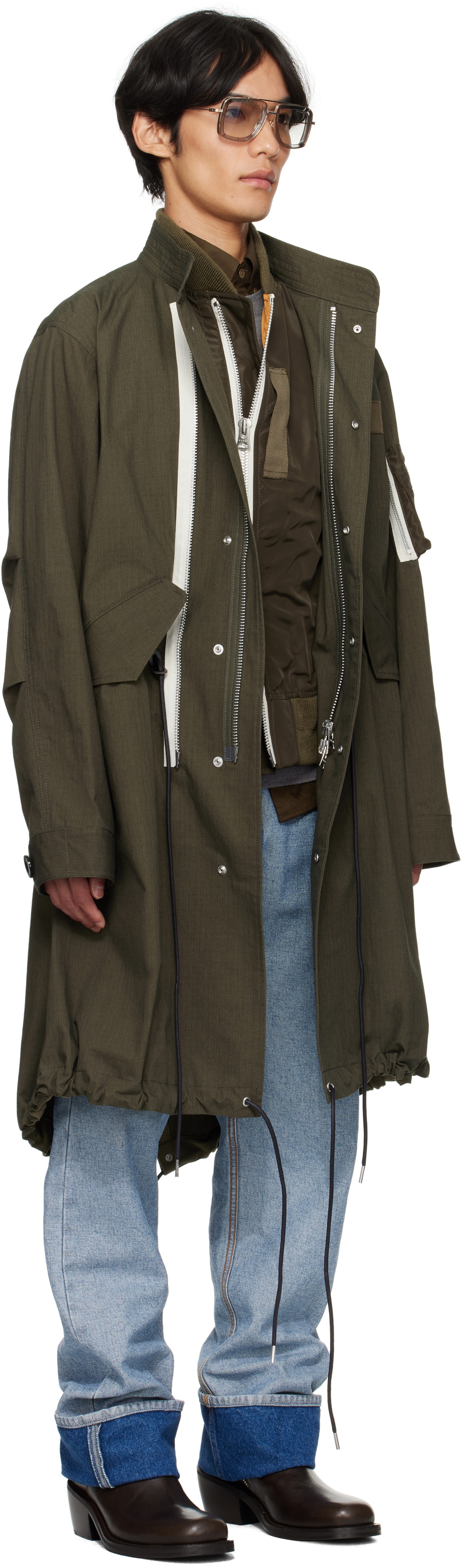 【美品60%off】sacai 21ss Suit Coat Khaki 美品60%off】sacai 21ss Suit Coat Khaki メンズ