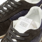 Maison Margiela Men's Suede Toe Runner Sneakers in Charcoal Grey/Anthracite