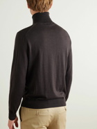 Canali - Slim-Fit Merino Wool Rollneck Sweater - Brown