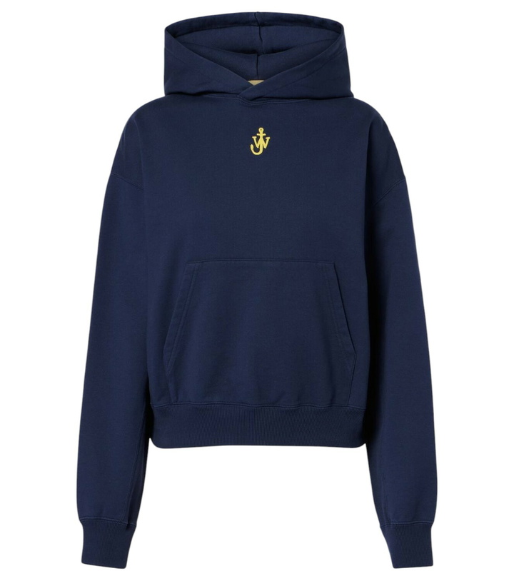 Photo: JW Anderson Anchor embroidered cropped cotton hoodie