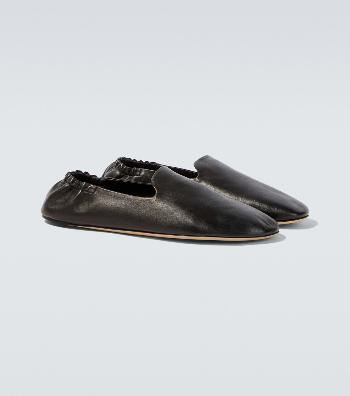 The Row Casa leather slip-on shoes