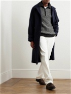 Loro Piana - Cashmere and Cotton-Blend Half-Zip Sweater - Gray