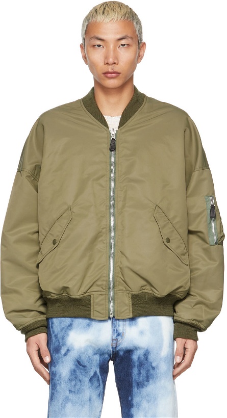 Photo: Doublet Green Vegetable Dyed MA-1 Bomber