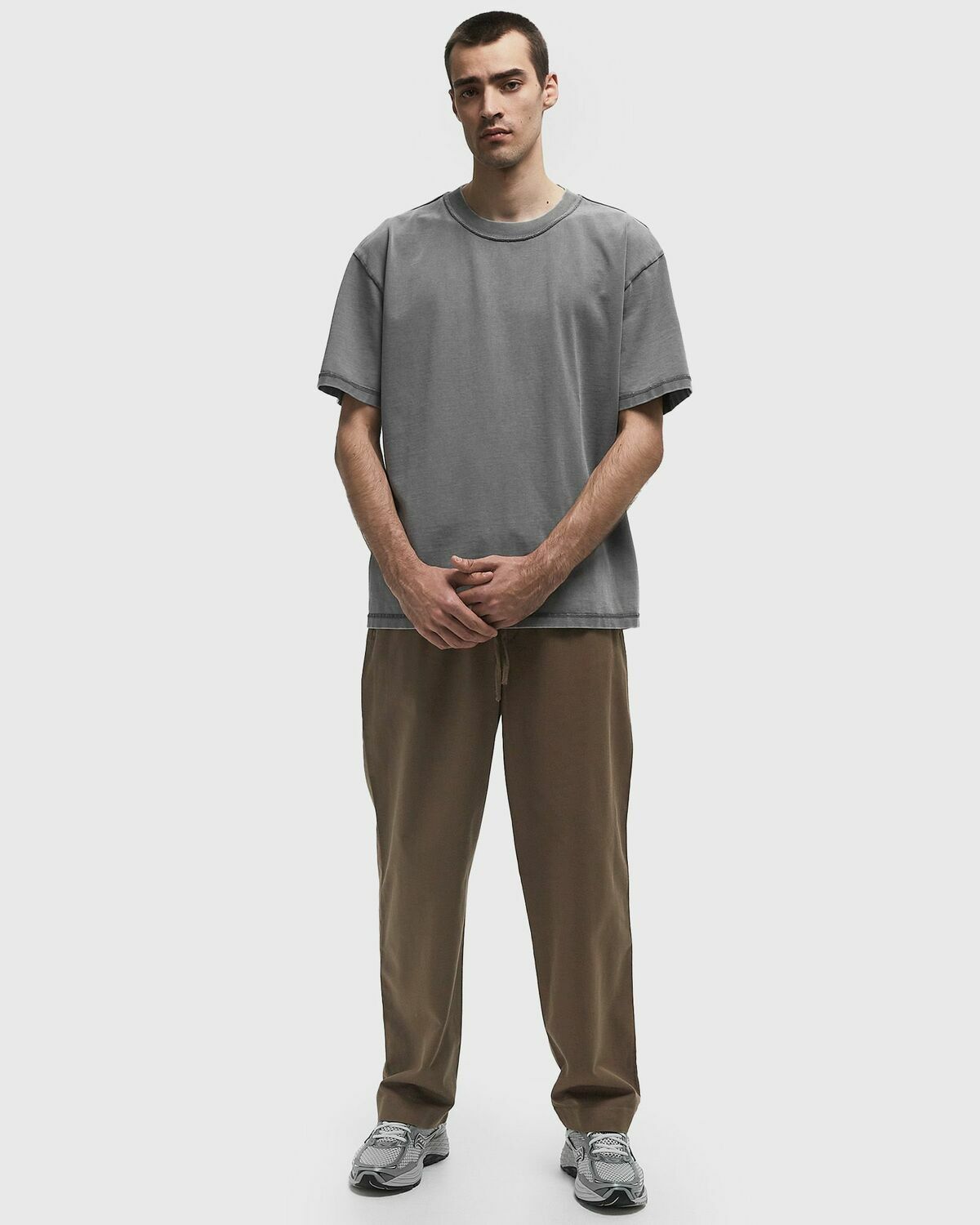 New Amsterdam BIG LOGO TEE Grey Mens Shortsleefe