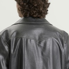MM6 Maison Margiela Men's Faux Leather Jacket in Black