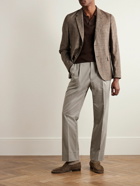 Paul Smith - Slim-Fit Prince of Wales Checked Wool, Cotton and Linen-Blend Blazer - Brown