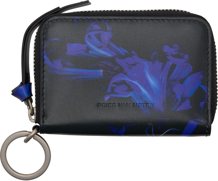 Photo: Dries Van Noten Black & Blue Leather Card Holder
