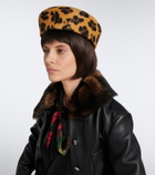 Ruslan Baginskiy Logo wool leopard-print hat