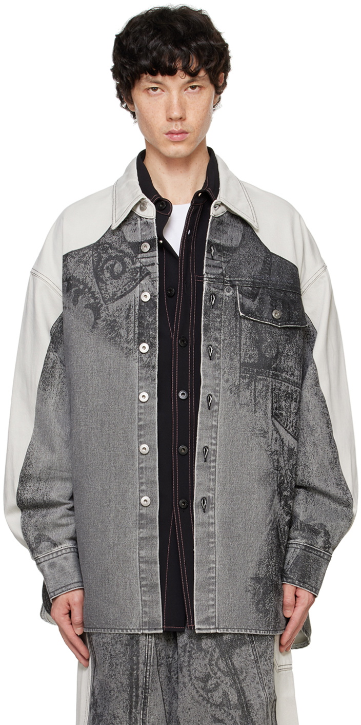 【関税込み】Feng Chen Wang ジャケット Feng Chen Wang MULTI PATCHES DENIM JACKET