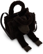 Doublet Black Stuffed Animal Fur Tote