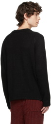 Marni Black Wool Stripe Crewneck