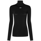 Off-White Women's Off Stamp Logo Turtle Neck Top in Black