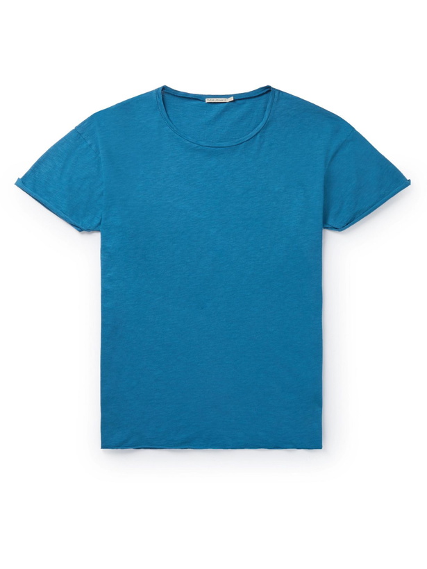 Photo: NUDIE JEANS - Roger Slub Organic Cotton-Jersey T-Shirt - Blue