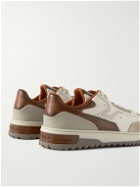 Berluti - Playoff Suede-Trimmed Leather Sneakers - White
