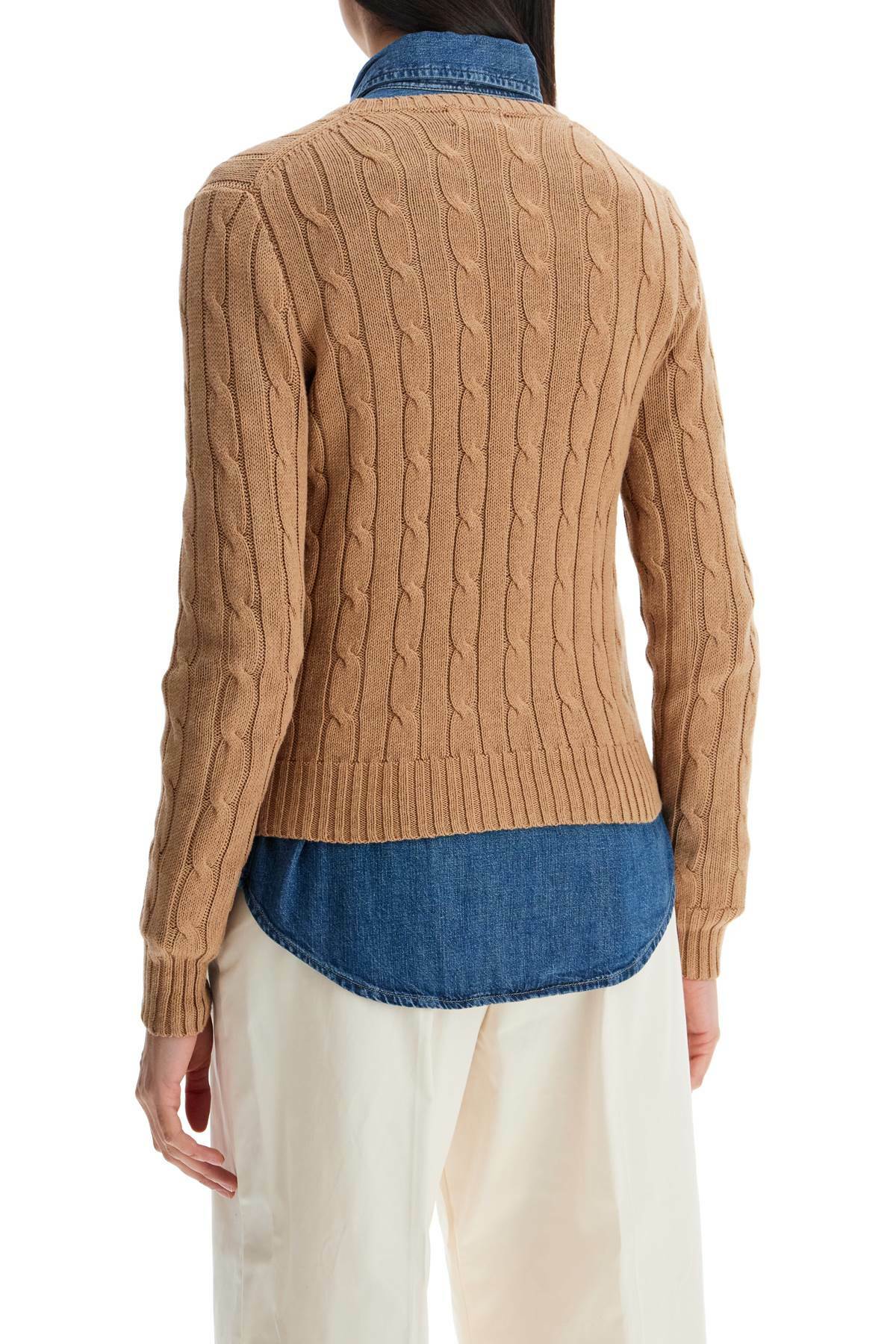 POLO RALPH LAUREN cable knit cotton sweater Beige