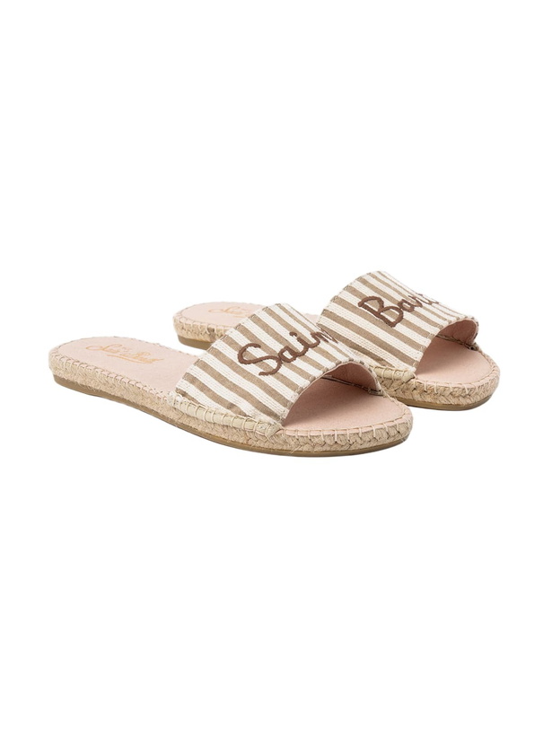 Photo: MC2 Saint Barth Woman Espadrillas Mules Luz With Saint Barth Embroidery
