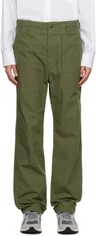 Photo: Engineered Garments Khaki Fatigue Trousers