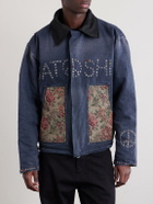 Satoshi Nakamoto - Logo-Embellished Cotton-Canvas Jacket - Blue