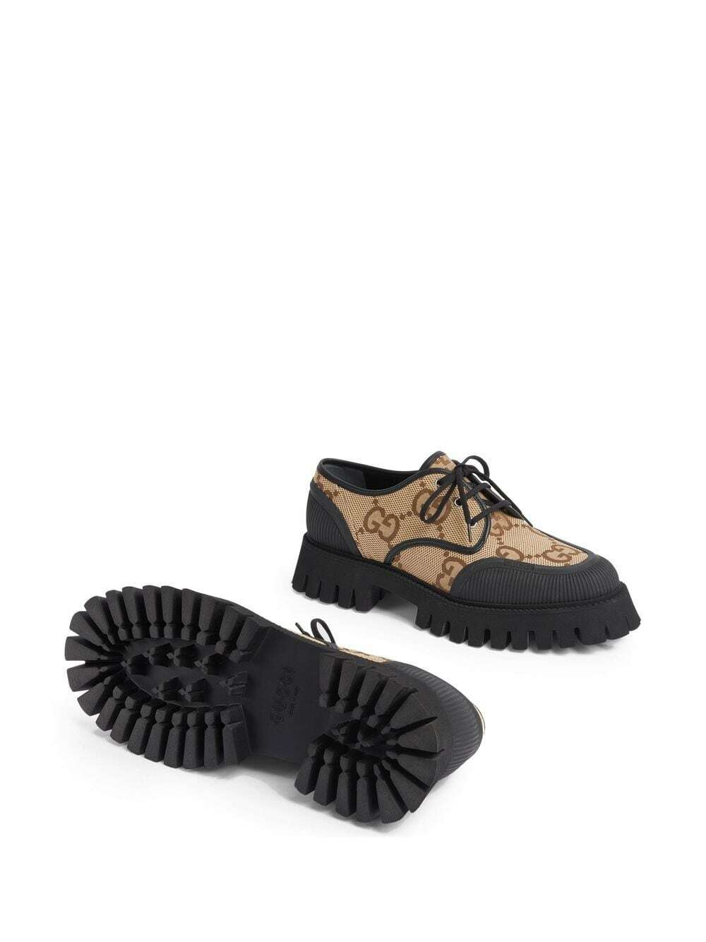 GUCCI - Maxi Gg Detail Derby Shoes Gucci