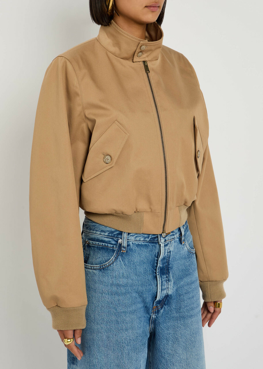 Frame The Harrington Cotton Jacket Camel