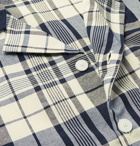 Folk - Camp-Collar Checked Slub Cotton Shirt - Men - Ecru