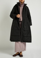 High Scuttle Hooded Quilted Shell Parka Black