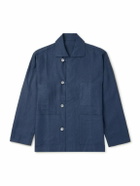 Stòffa - Linen-Twill Jacket - Blue