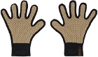 Isa Boulder SSENSE Exclusive Beige & Black Oatmeal Gloves
