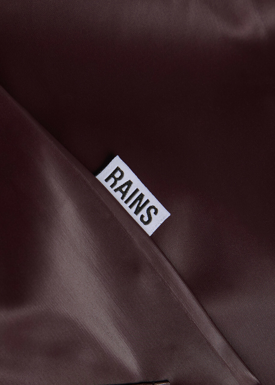 Rains W3 Hooded Rubberised Jacket Burgundy