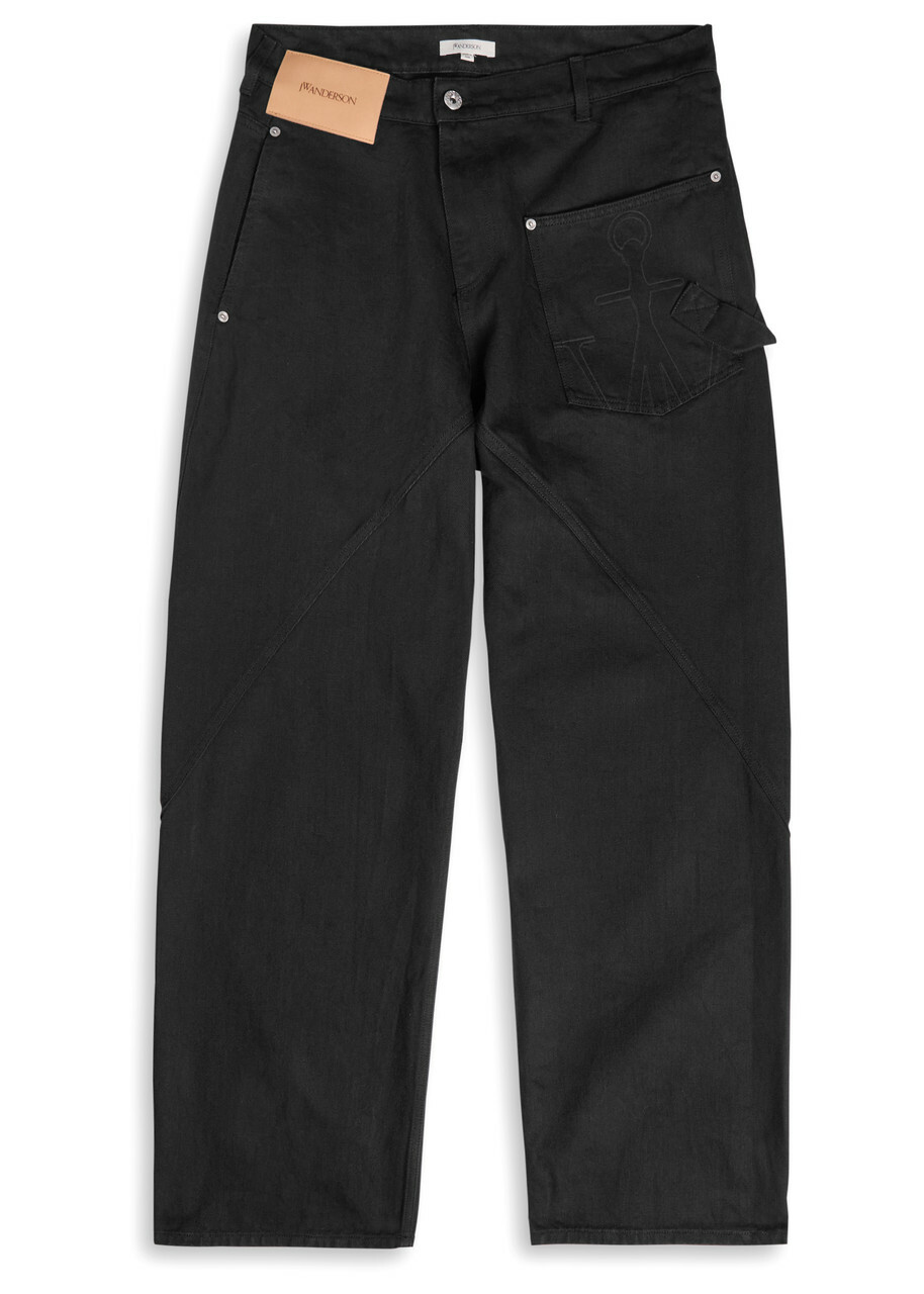 JW Anderson Twisted Workwear Straight-leg Denim Jeans Navy