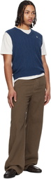 Polo Ralph Lauren Navy Cable-Knit Cotton Sweater Vest