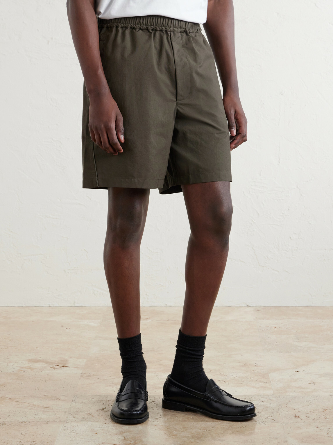 Givenchy - Straight-Leg Shell Shorts - Brown