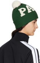 Palm Angels Green Pom Pom Beanie