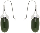 Sophie Buhai Silver & Green Dripping Stone Earrings