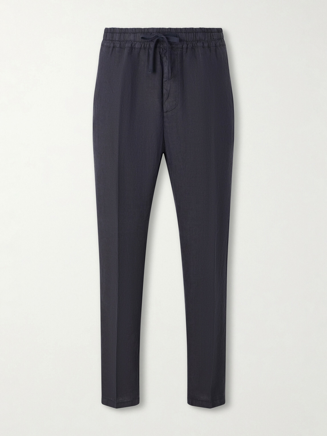 Altea - Mattia Straight-Leg Linen Drawstring Trousers - Blue